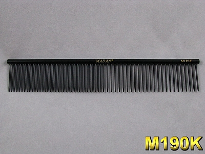 Black Grooming Comb 7.5" M191T Black Grooming Comb 7.5" M191T
